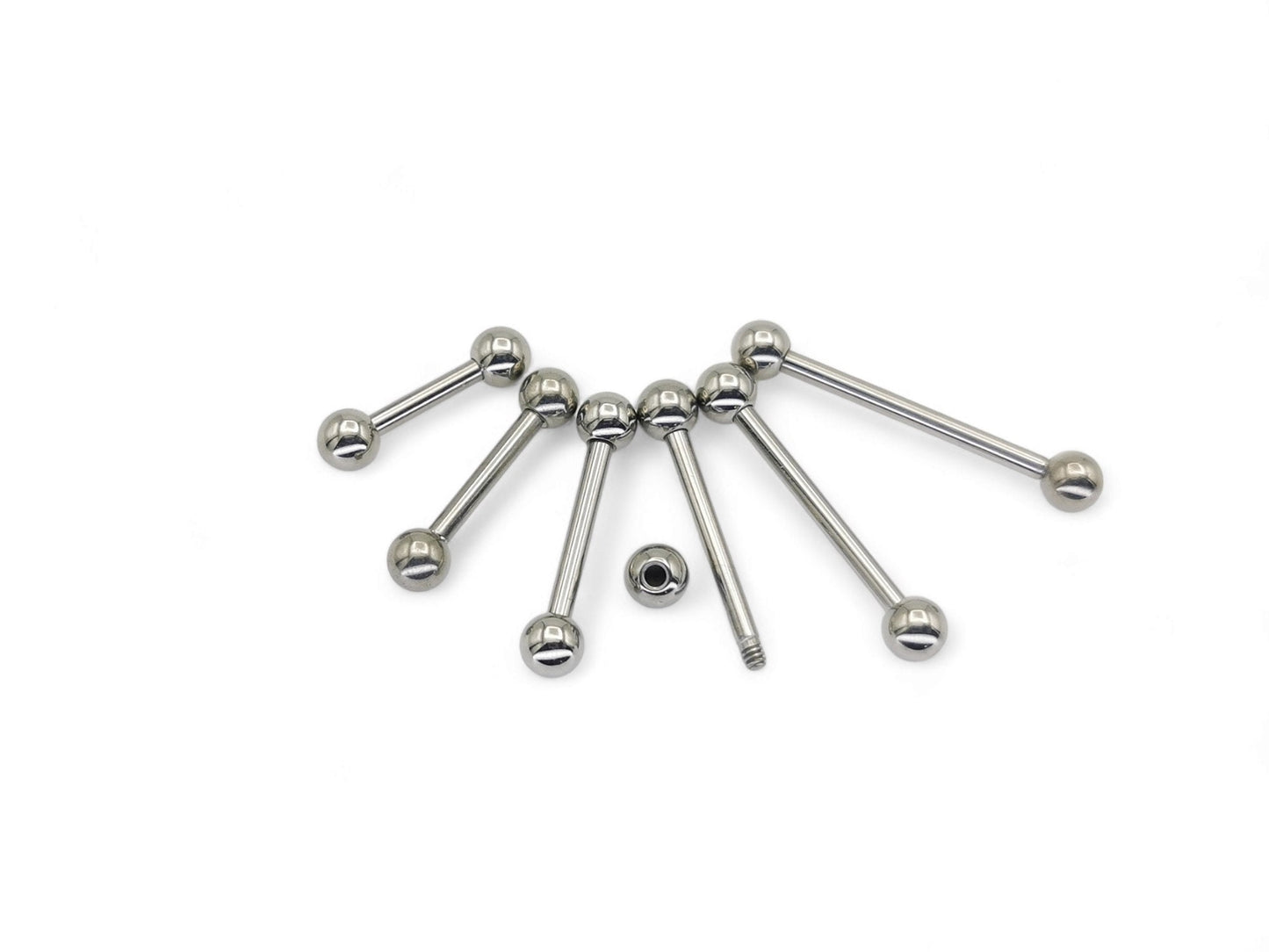 Titanium barbell 1.6mm/14g, 8mm-18mm length