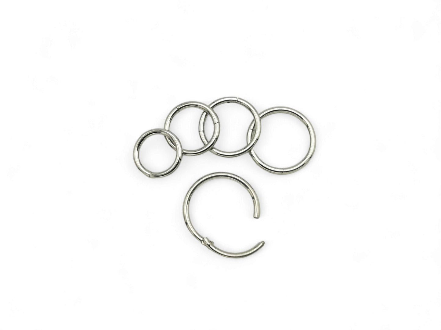 Titanium clicker ring 1mm/18g, 6mm-10mm diameter