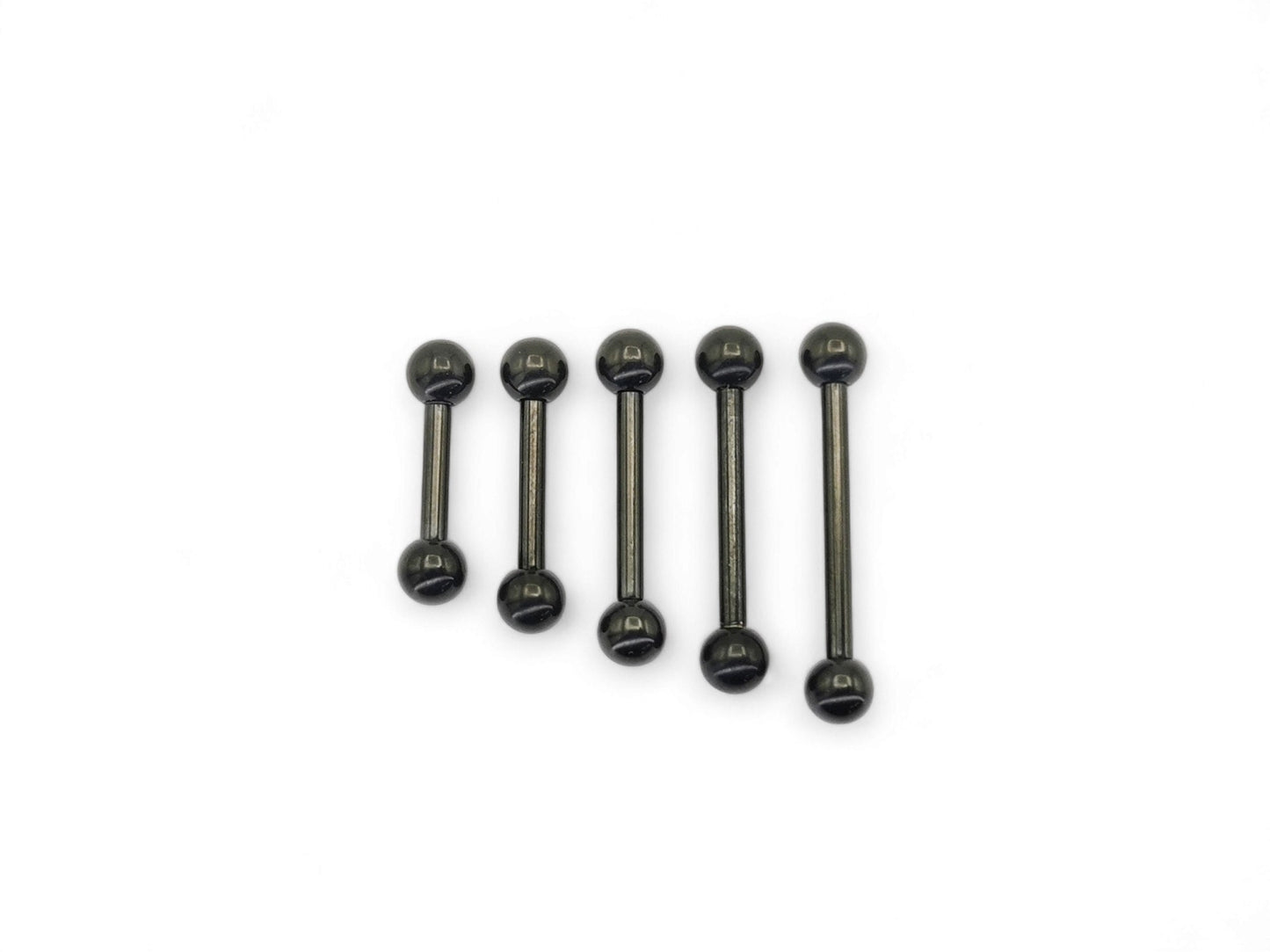 Black titanium barbell 1.6mm/14g, 8mm-18mm length