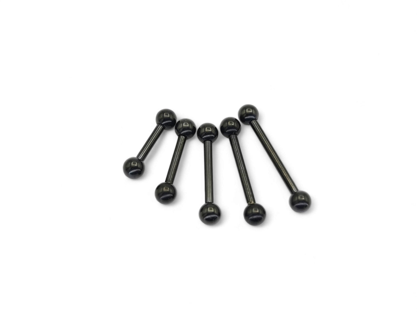 Black titanium barbell 1.6mm/14g, 8mm-18mm length