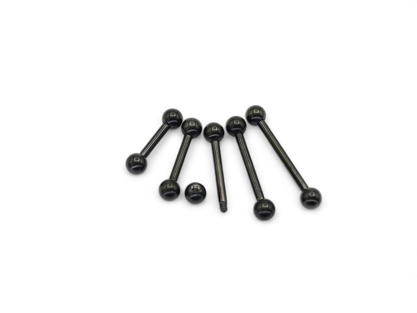 Black titanium barbell 1.6mm/14g, 8mm-18mm length