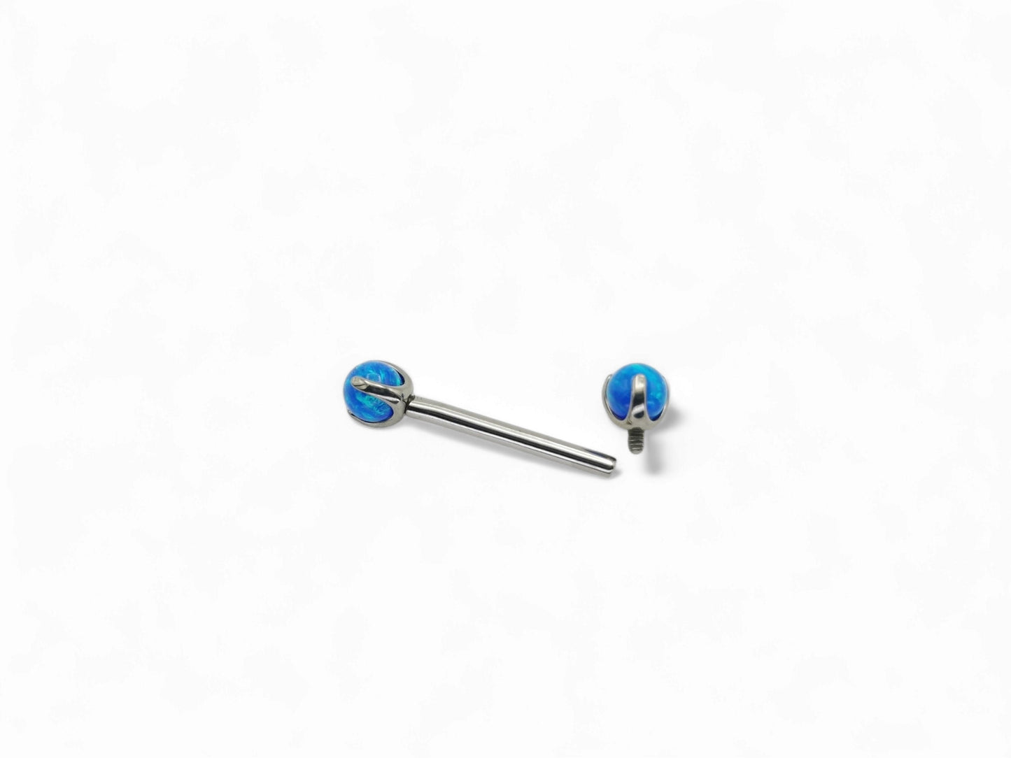 Jewelled titanium barbell, 1.6mm/14g by 12mm, 14mm and 16mm length